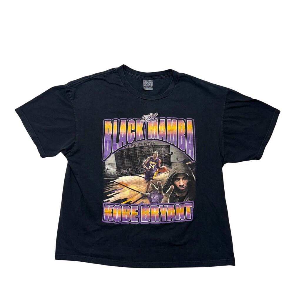 Kobe Bryant Shirt 3XL Faded Black Joker T-Shirt Black Mamba